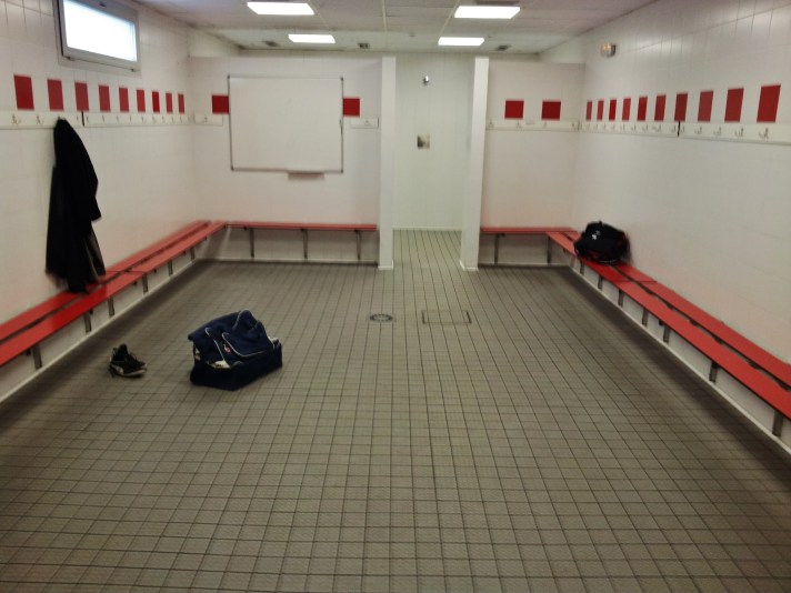 Die Kabine des B-Teams von Mutilvera